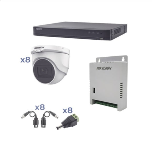 Kit TURBOHD 1080p / DVR 8 Canales / 8 Cámaras Turret / KH1080P8DW